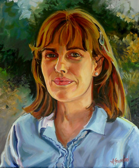 retrato de belen Oil Canvas Figure Painting