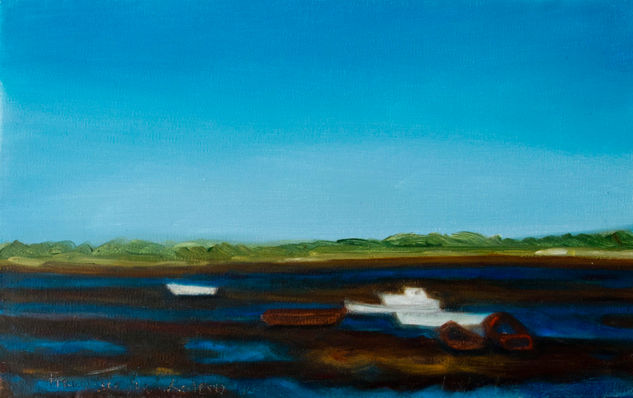 A la espera Oil Canvas Marine Painting