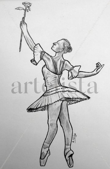 la  bailarina y la rosa Tinta