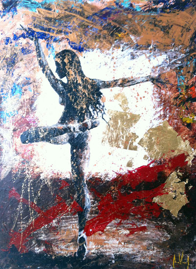 Ballerina 2 Acrylic Textile Nude Paintings