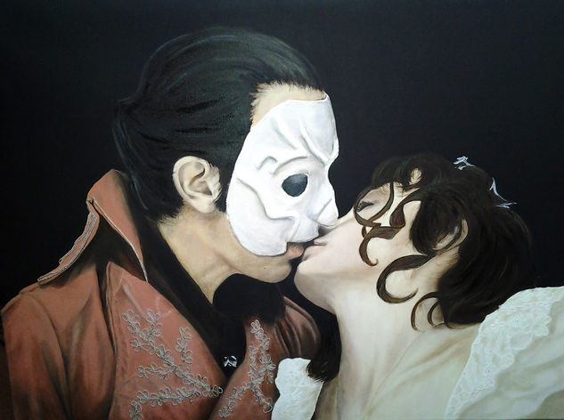 EL BESO Oil Canvas Figure Painting