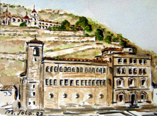 Oratorio Festivo(Orihuela) Watercolour Paper Landscaping