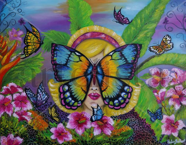 Mariposa Oil Canvas Figure Painting