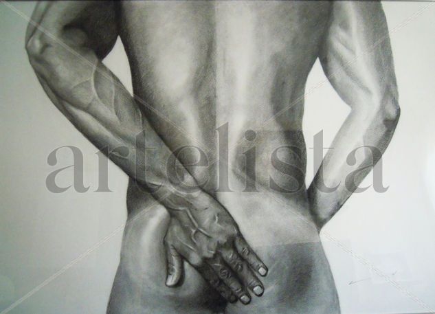 Masculino singular Lápiz (Negro) Papel Desnudos