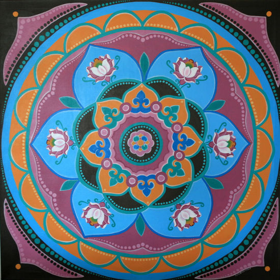 Mandala Nepali Acrílico Lienzo Figura