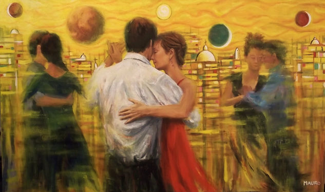 tango Oil Canvas Figure Painting