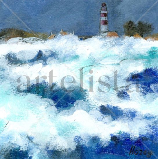 Tormenta y Faro Acrylic Card Landscaping