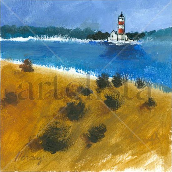 Faro y Mar Acrylic Card Landscaping