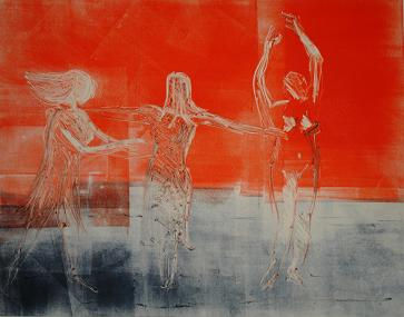 Danza de mujeres Monoprint