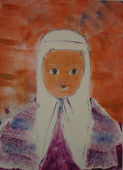 Ojos de niña Monoprint