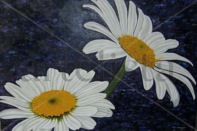 Margaritas Oil Panel Floral Painting