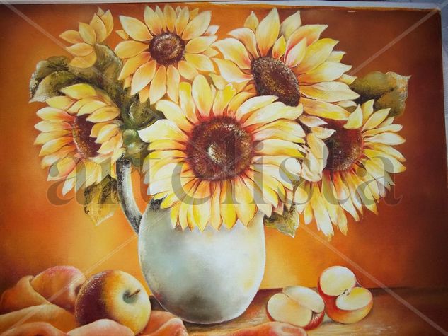 Girasoles Oil Canvas Floral Painting