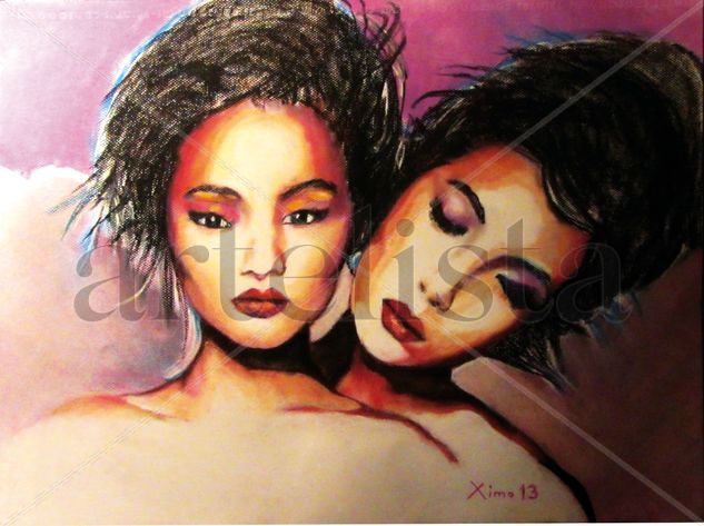 Girls Pastel Papel Retrato