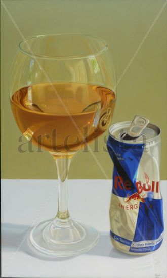 una copa de energizante Oil Canvas Still Life Paintings