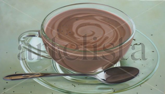 sweet Chocolate Oil Textile Still Life Paintings