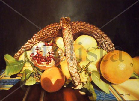 Cesta con fruta