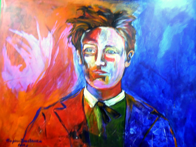 Jean Arthur Rimbaud Acrílico Tela Retrato