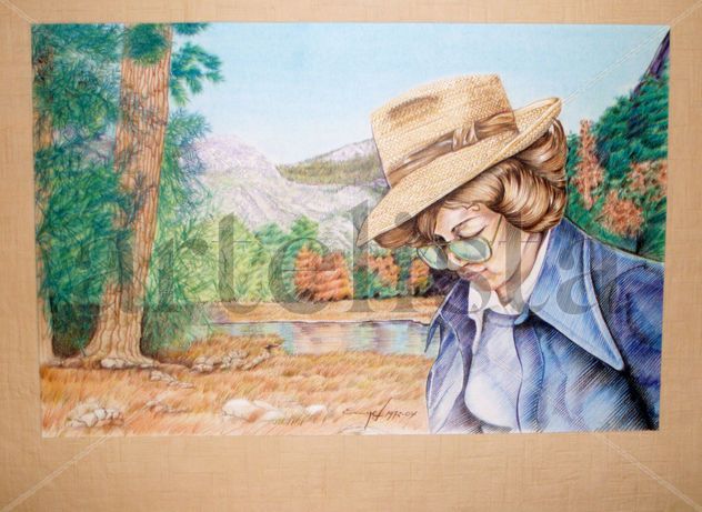 Retrato con paisaje