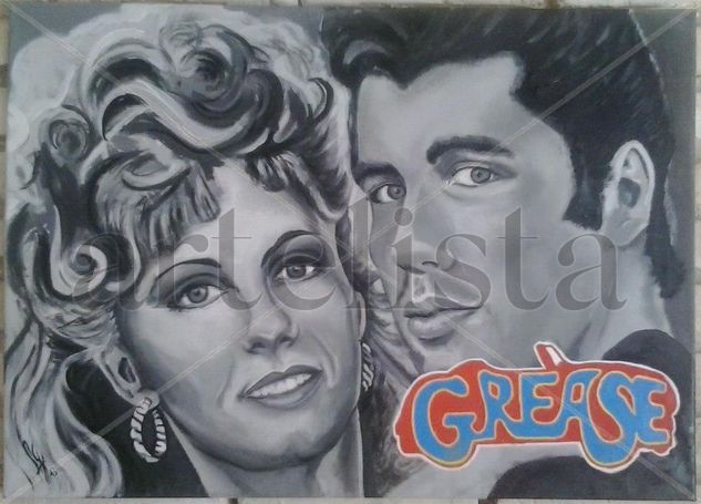 Grease Óleo Lienzo Retrato