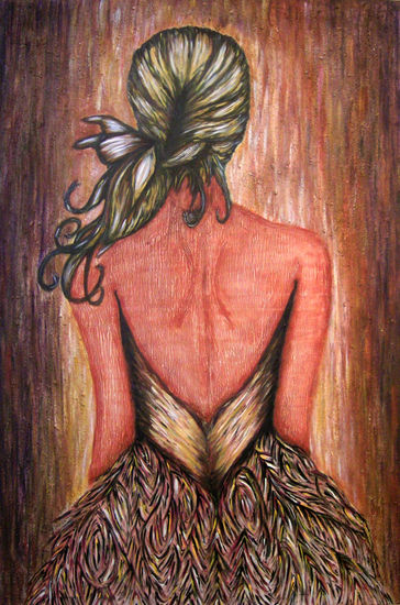 Espalda Acrylic Canvas Figure Painting