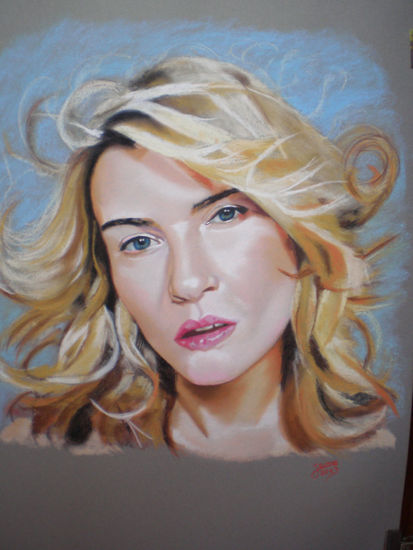 Kate Winslet Pastel Papel Retrato