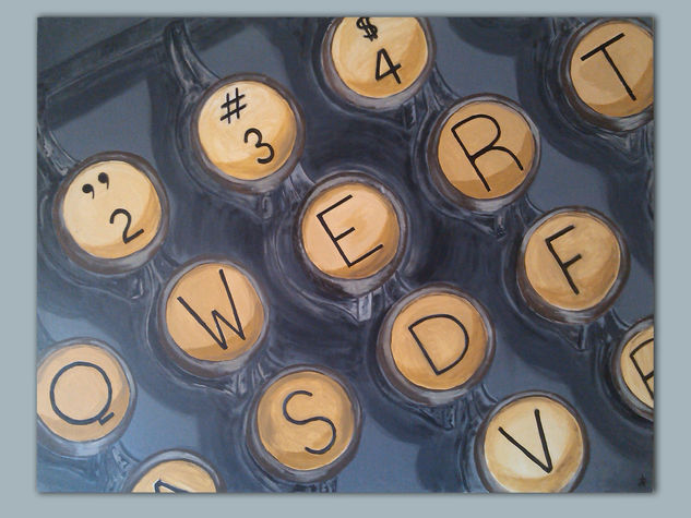 QWERTY Acrylic Canvas Still Life Paintings