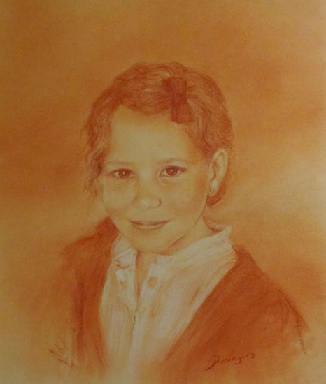 Retrato de niña Sanguina