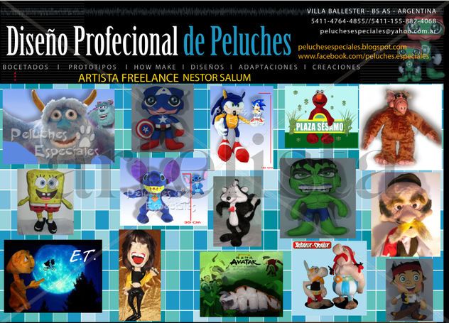 Muestra de trabajo realizado con diferentes técnicas.