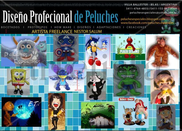 Muestra de trabajo realizado con diferentes técnicas. 