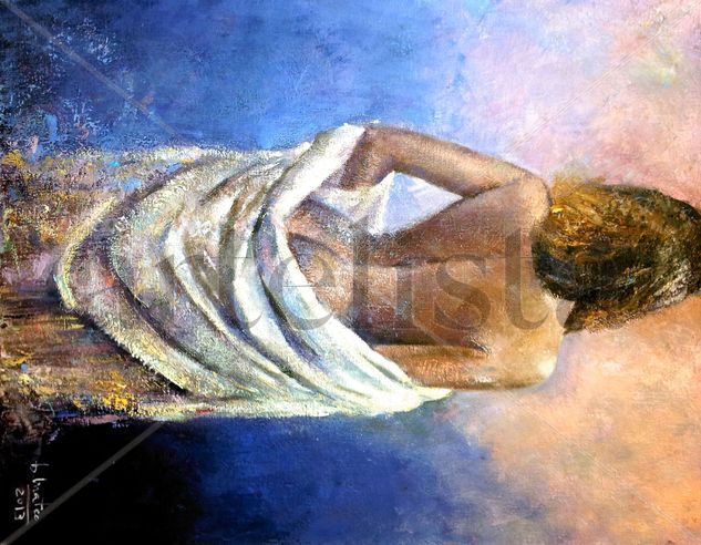 marina de espaldas Oil Canvas Figure Painting