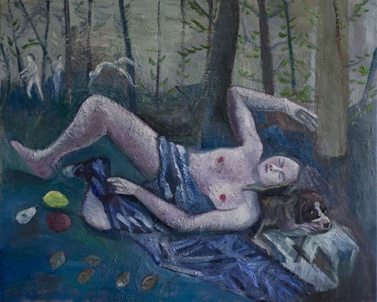 Figuras en el bosque Óleo Lienzo Desnudos