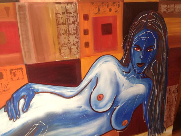 la  cubana Acrylic Canvas Figure Painting