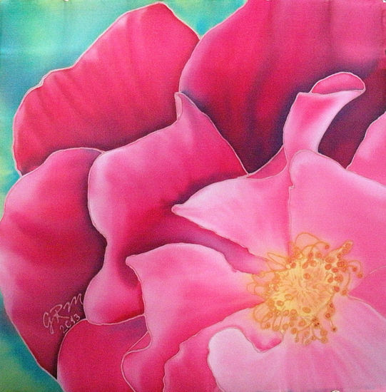 Rosa Others Textile Floral Painting