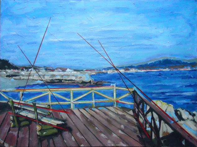 Fugando en Grove Acrylic Canvas Marine Painting