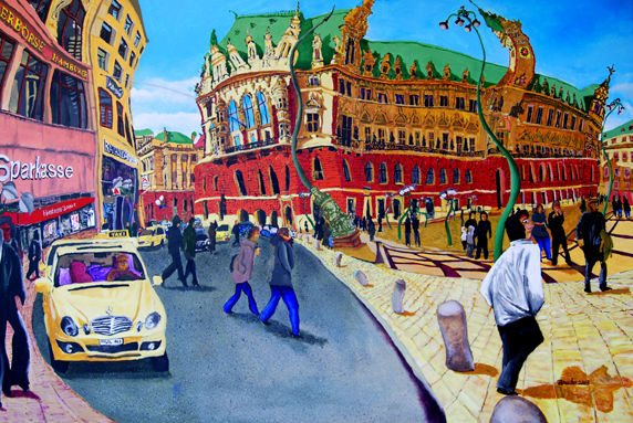 Hamburger Rathaus Acrylic Canvas Landscaping