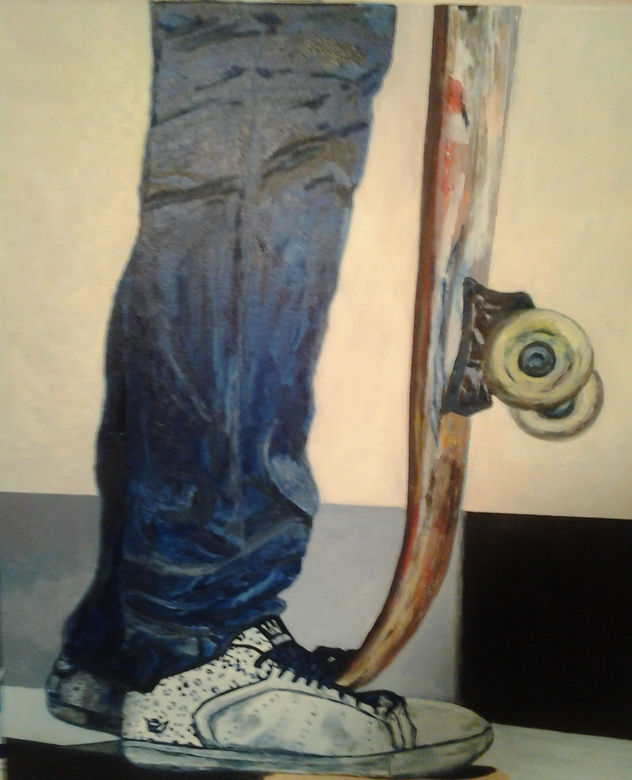 Patín, vaqueros y zapatillas