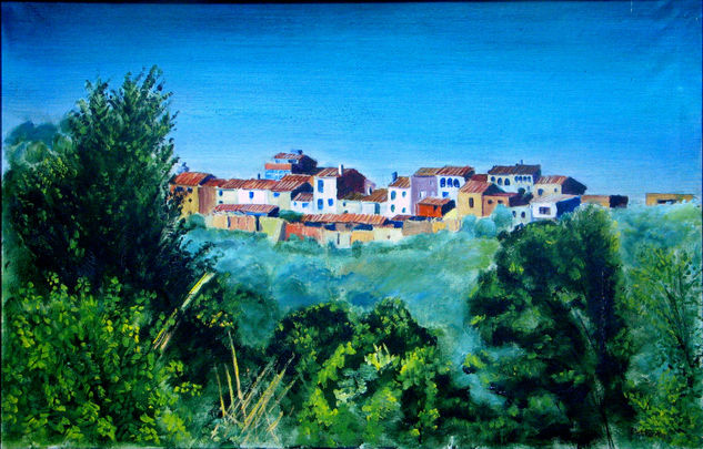 Can Canals de Masbover Oil Canvas Landscaping