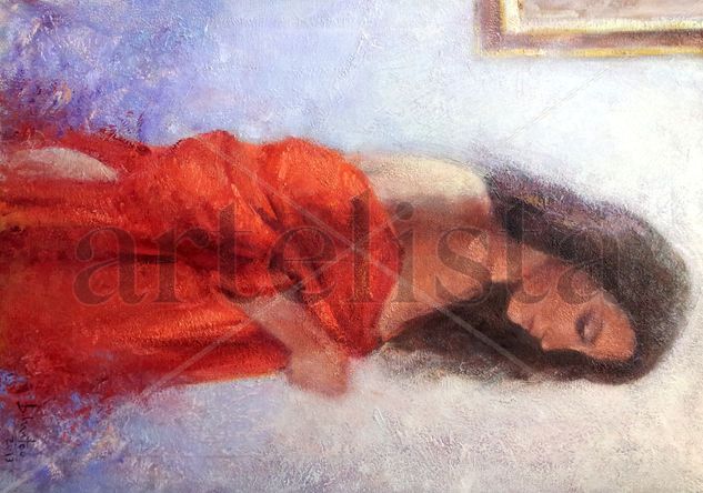 Intrsopección Oil Canvas Figure Painting