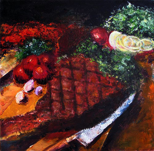 Chuletón Oil Canvas Still Life Paintings