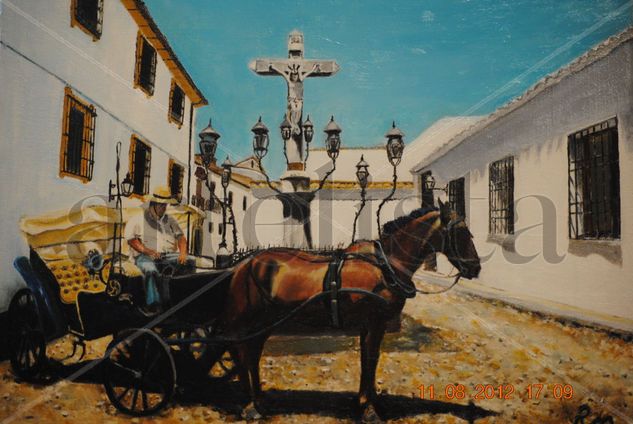 cristo de los faroles Oil Canvas Landscaping