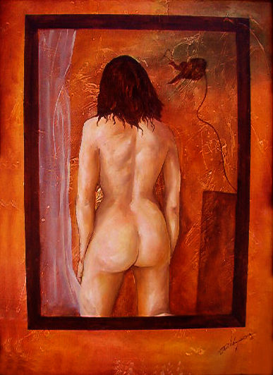 Desde la Ventana Oil Canvas Nude Paintings