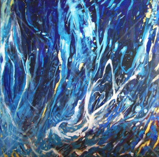 Aquatic blue Oil Canvas Marine Painting