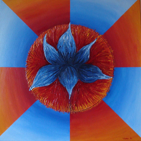 El loto azul Oil Canvas Floral Painting