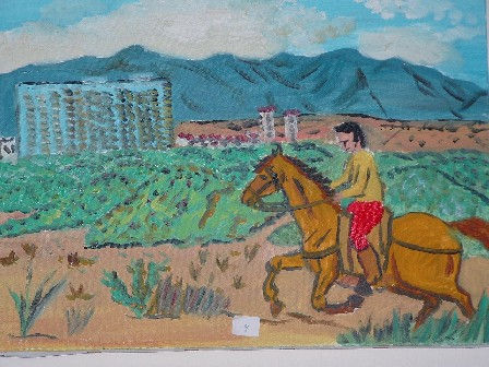 Caballo y aguamarina Oil Canvas Landscaping