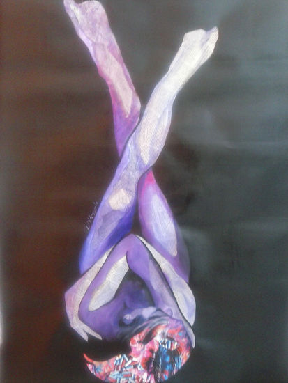 Mujer durmiendose Oil Textile Figure Painting