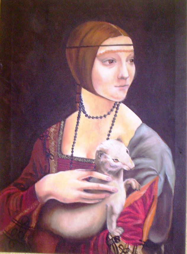 Reproducción LA DAMA DEL ARMIÑO Leonardo Da Vinci
