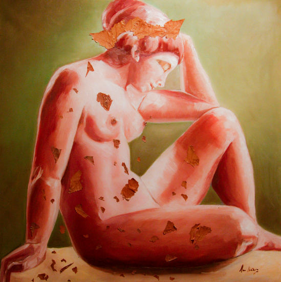 El Otoño Oil Canvas Figure Painting