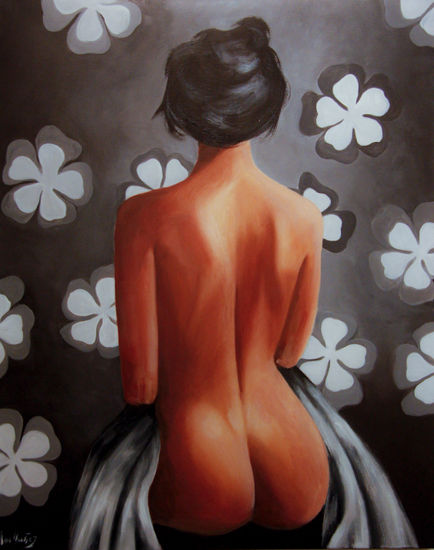 Te doy la espalda Oil Canvas Figure Painting