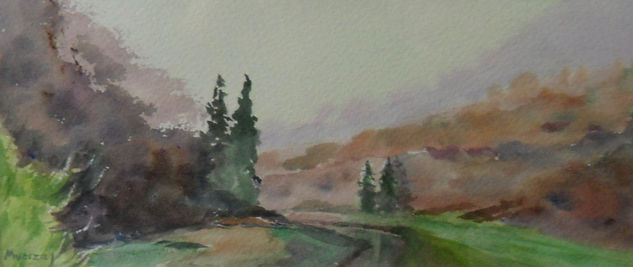 paisaje otoño Watercolour Paper Landscaping