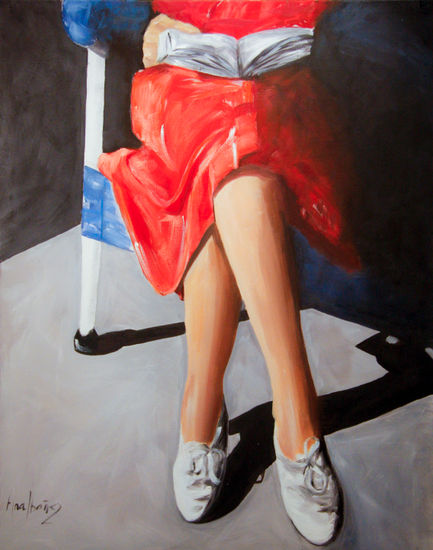 Tiempo de lectura Oil Canvas Figure Painting